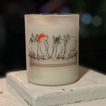 Load image into Gallery viewer, Frosted Glass 10oz HOLIDAY HORSE HEADS w/ FENCE