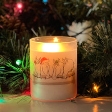 Load image into Gallery viewer, Frosted Glass 10oz HOLIDAY HORSE HEADS w/ FENCE